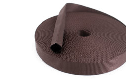 Bild von 50m Schlauchgurt /Schlauchband aus Polyamid, 20mm breit, braun