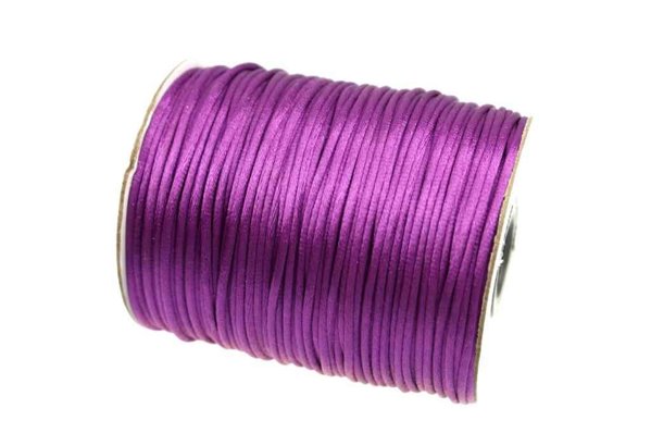Bild von 100m Rolle Satinkordel -  2mm stark - Farbe: lila