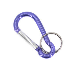 Bild von Schlüsselkarabinerhaken mit Ring - 60mm lang - Farbe: helllila - 10 Stück