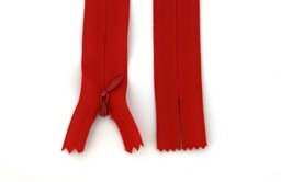 Bild von Reißverschlüsse nahtverdeckt - 22cm lang - Farbe: Rot - 10 Stück