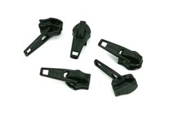 Bild von Zipper für 5mm YKK Reißverschlüsse, Farbe: schwarz 580 - 5 Stück