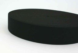 Bild von Gummiband - 40mm breit - 1,4mm dick - Farbe: schwarz - 3m Rolle