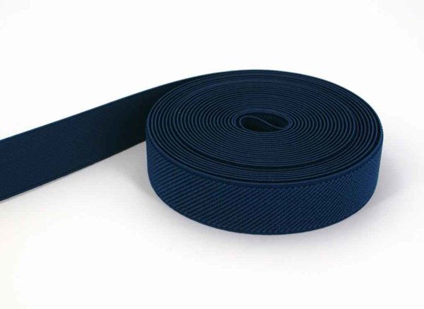 Bild von 5m Rolle Gummiband - Farbe: dunkelblau - 25mm breit