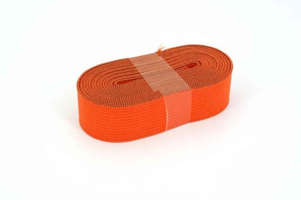 Bild von Gummiband - 20mm breit - Farbe: orange - 2m Rolle