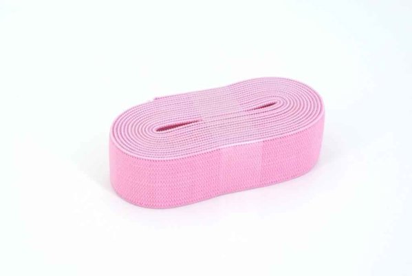 Bild von Gummiband - 20mm breit - Farbe: rosa - 2m Rolle
