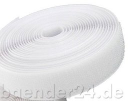 Bild von 25m Klettband, nur Hakenband, 50mm breit, Farbe: weiß - zum Aufnähen