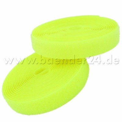 Bild von 4m Klettband (Flausch & Haken) 20mm breit, Farbe: neongelb