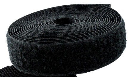 Bild von 25m Flauschband - 20mm breit - Farbe: schwarz - zum Aufnähen