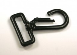 Bild von Karabiner aus Zinkdruckguss, schwarz, für 40mm breites Gurtband - 1 Stück