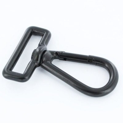Bild von Karabiner aus Zinkdruckguss, schwarz, für 40mm breites Gurtband - 1 Stück