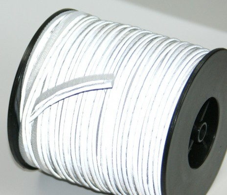 Bild von 1m Reflektierendes Paspelband / Reflektorpaspel mit weißem Grundstoff
