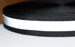Bild von 50m Reflektierendes Band / Reflektorband 30mm breit - schwarz - zum Aufnähen