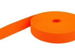 Bild von 10m PP Gurtband - 20mm breit - 1,4mm stark - orange (UV)