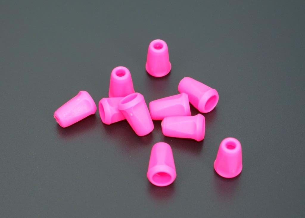 Bild von Kordelende - für Schnuere bis 4mm Dicke - neonpink - 10 Stk.