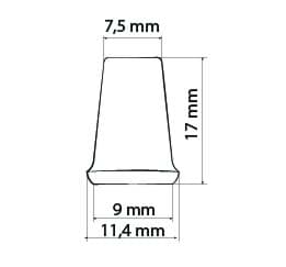 Bild von Kordelende - für Schnüre bis 4mm Dicke - dunkelgrün - 10 Stueck