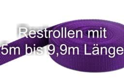 Bild von Restpostenbox 20mm breites PP-Gurtband, 1,4mm stark, 25m - lila (UV)