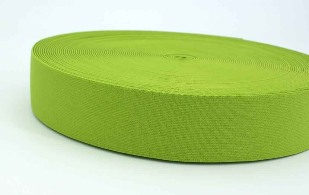 Bild von Gummiband - 40mm breit - 1,4mm dick - Farbe: lime - 3m Rolle