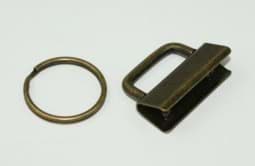 Bild von Rohlinge / Klemmschließe für Schlüsselanhänger, für 30mm breites Gurtband - Farbe: ANTIK - 50 Stück