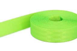Bild von 1m Sicherheitsgurtband / Kindergurt neongrün aus Polyamid - 25mm breit - bis 1t belastbar