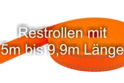Bild von Restpostenbox 20mm breites PP-Gurtband 1,4mm stark, 25m - orange mit Reflektorstreifen (UV)