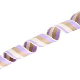 Bild von 5m Gurtband aus Polycotton - 38mm breit - 1,2mm dick - Creme/ Dunkelbeige/ Flieder