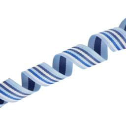 Bild von 5m Gurtband aus Polycotton - 38mm breit - 1,2mm dick - 4-Farbig blau/weiß