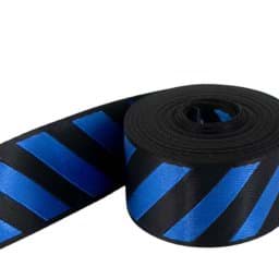 Bild von 5m Streifenband - 39mm breit - schwarz/königsblau