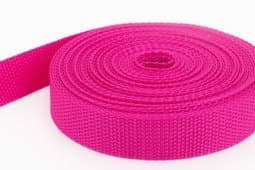 Bild von 50m PP Gurtband - 20mm breit - 1,2mm stark - pink (UV) ABVERKAUF