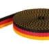 Bild von 10m 3-farbiges PP Gurtband - schwarz/rot/gelb Deutschland - 25mm breit ABVERKAUF