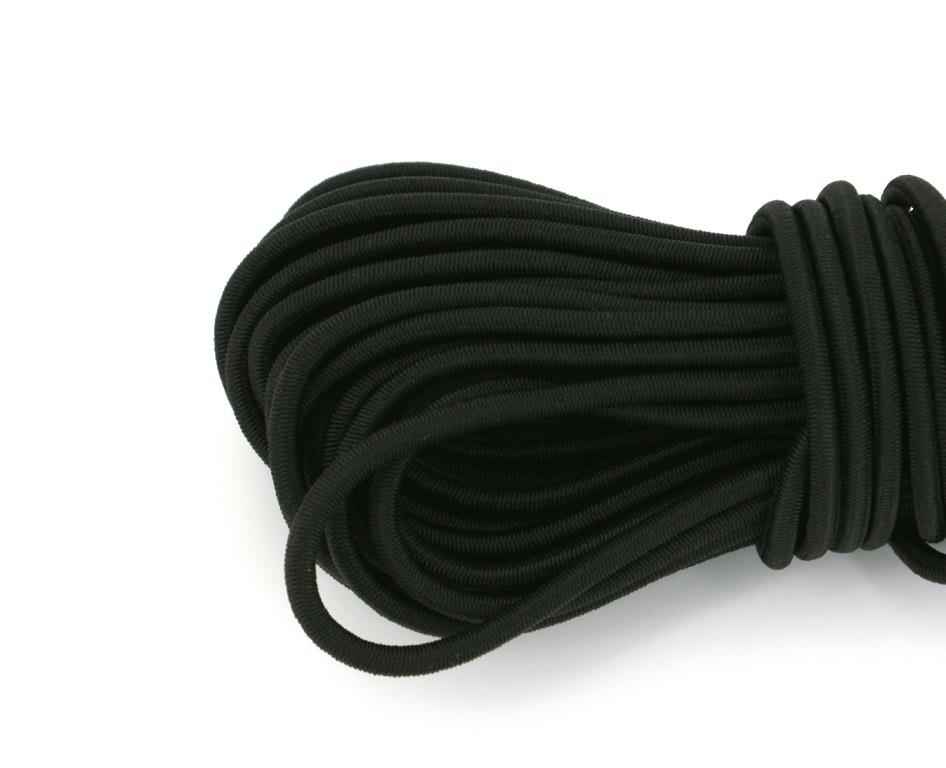 Bild von 10m Gummiseil / Shock Cord - 3mm dick - schwarz