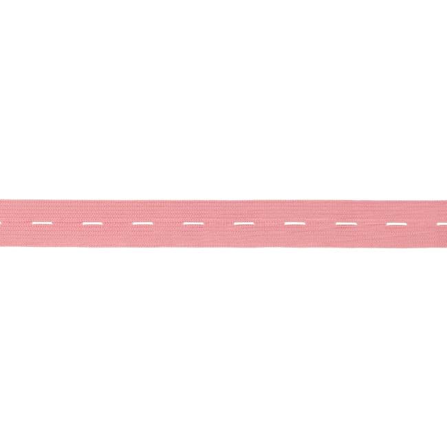 Bild von Knopflochgummiband / Lochgummi - rosa - 20mm breit - 3m Länge