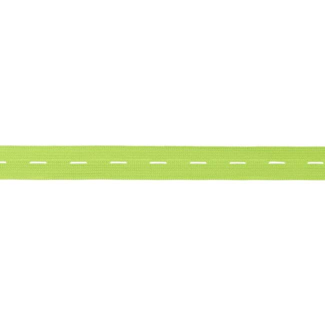 Bild von Knopflochgummiband / Lochgummi - lime - 20mm breit - 3m Länge