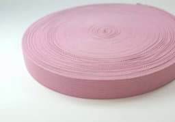 Bild von 25mm breites Gummiband aus Polyester - 25m Rolle - rosa