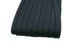 Bild von 3m Flachkordel aus Baumwolle - 15mm breit - Farbe: schwarz