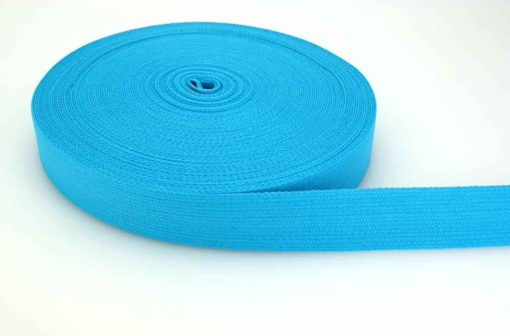 Bild von 1m Baumwollgurtband - 1,2mm dick - 30mm breit - Farbe: Türkis