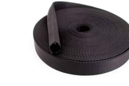 Bild von 10m Schlauchgurt /Schlauchband aus Polyamid, 25mm breit, schwarz