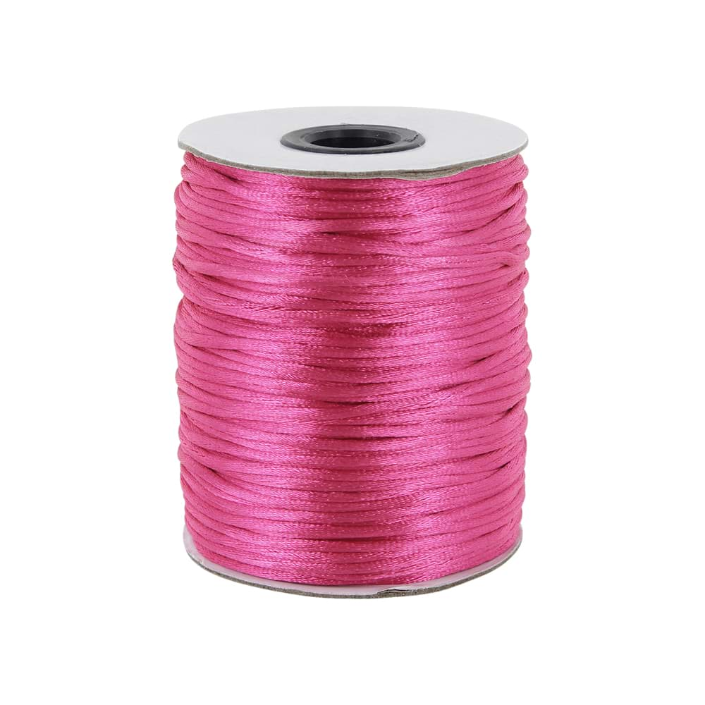 Bild von 100m Rolle Satinkordel -  2mm stark - Farbe: pink