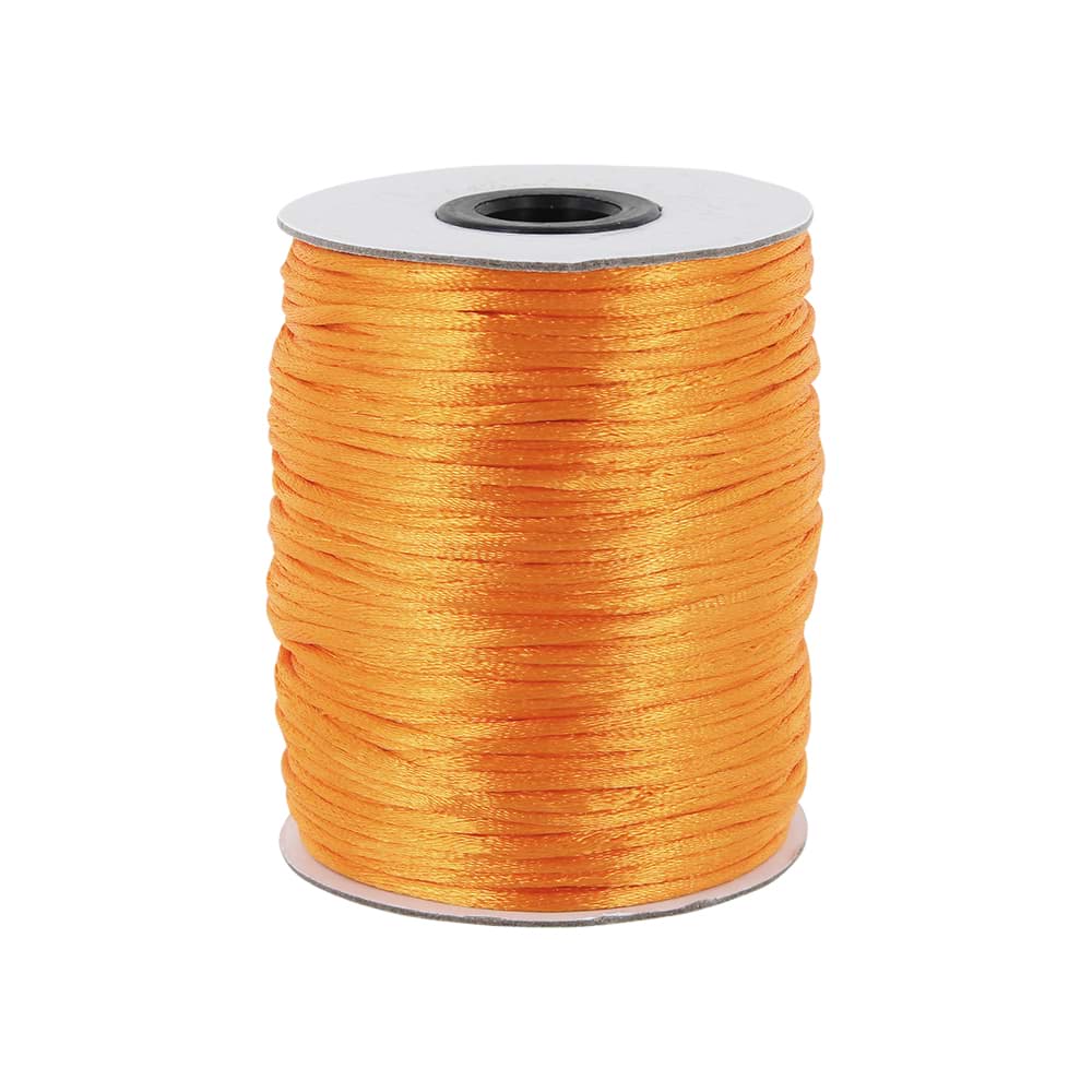 Bild von 100m Rolle Satinkordel -  2mm stark - Farbe: orange