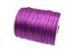 Bild von 100m Rolle Satinkordel -  2mm stark - Farbe: lila
