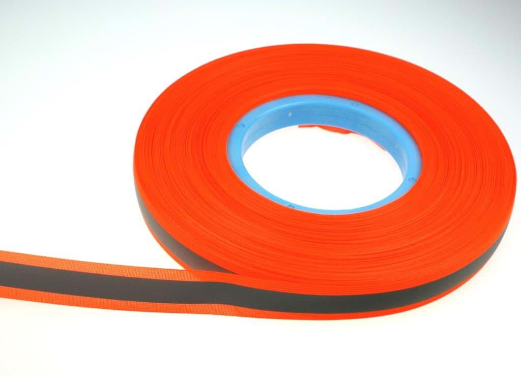 Bild von 5m Reflektierendes Band / Reflektorband 30mm breit - leuchtorange - zum Aufnähen