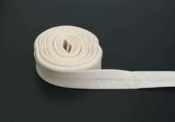 Bild von Schrägband aus Baumwolle - 20mm breit - Farbe: Creme - 10m Rolle