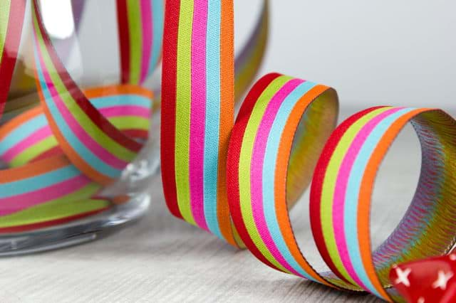 Bild von 5m Rolle Webband Design by Farbenmix, 20mm breit, stripes sweets