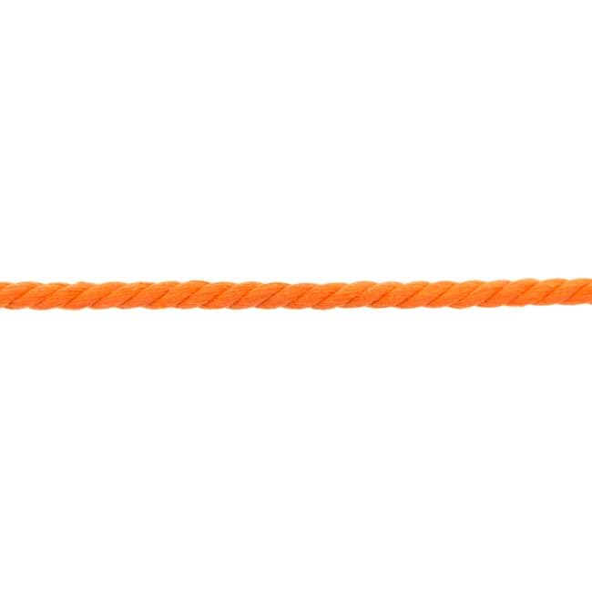 Bild von 5m Baumwollkordel gedreht - 8mm dick - Farbe: Orange