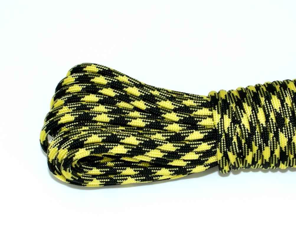 Bild von Paracord 550 Typ III - Schwarz / Gelb - 10 Meter