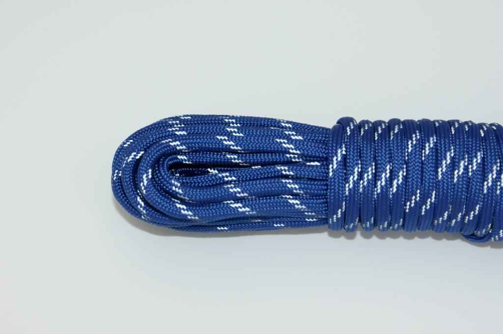 Bild von Paracord 550 Typ III - Königsblau mit Reflektor - 10 Meter