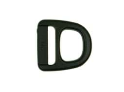 Bild von D-Ring aus Nylon mit Öse - für 25mm breites Gurtband - 1 Stück