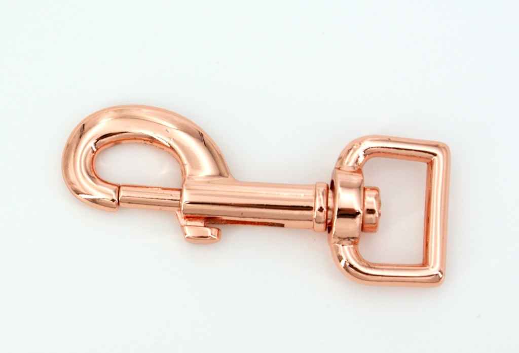 Bild von Bolzenkarabiner für 20mm Gurtband - 7,8cm lang - Rosegold - 10 Stück