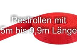 Bild von Restpostenbox 50mm breites PP-Gurtband, 1,4mm stark, 25m - rot (UV)