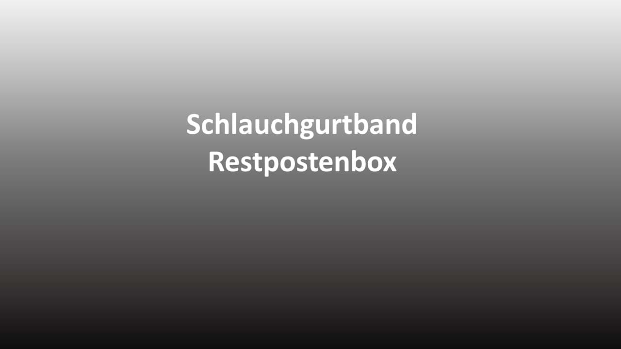 Bild von Restpostenbox 20mm breites Schlauchgurtband, 20m - 5 verschiedene Farben (UV)