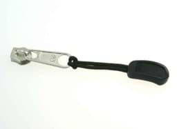 Bild von Reißverschluss-Anhänger / Zipper-Band - schwarz - 10 Stück